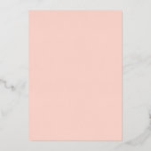 Roze eerste communie folie uitnodiging (Achterkant)