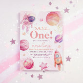 Roze eerste reis rond de zon Ruimte 1e verjaardag Kaart