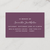 Roze & Eggplant Diamond Bachelorette Party Ticket (Achterkant)