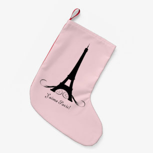 Roze Eiffel Tower J'aime Paris! Kleine Kerstsok