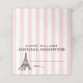 Roze Eiffeltoren Bruidsfeest Borrel (Buitenkant ongevouwen)