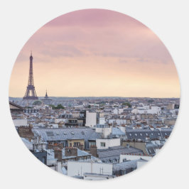 Roze Eiffeltoren Foto Sticker