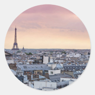 Roze Eiffeltoren Foto Sticker