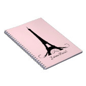 Roze Eiffeltoren J'aime Paris! Notitieboek (Rechterzijde)