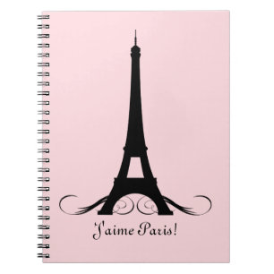 Roze Eiffeltoren J'aime Paris! Notitieboek