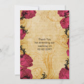 Roze  eiffeltoren Parijs bedankt Kaart (Achterkant)