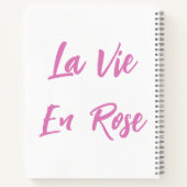 Roze Eiffeltoren Spiral Notitieboek (Achterkant)