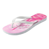 Roze  Eiffeltoren Teenslippers (Schuin)