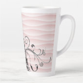 Roze Eiffeltoren Vlaanderen latte Mok (Rechts)