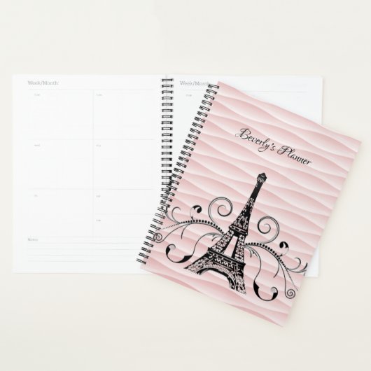 Roze Eiffeltoren Vlaanderen planner (Display)