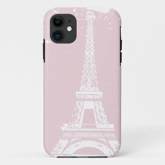 Roze Eiffeltower iphone 5 Hoesje (Achterkant)