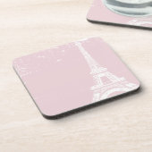 Roze Eiffeltowercork Onderzetters (Linkerzijde)