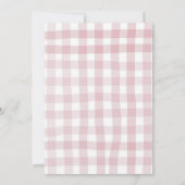 Roze eigenzinnige hand getekend chique Baby shower Kaart (Achterkant)