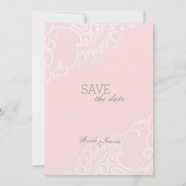 Roze  elastische weddenschap BEWAART de datum Save The Date