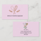 Roze Elegant Bakery Visitekaartje (Voorkant / Achterkant)