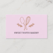 Roze Elegant Bakery Visitekaartje (Voorkant)