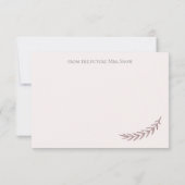 Roze elegant boho vrijgezellenfeest Dank u wel Bedankkaart (Achterkant)