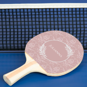 Roze Elegant Damask Ping Pong Paddle Tafeltennisbatje