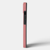 Roze Elegant Houndstooth met aangepaste tekst Case-Mate iPhone Case (Achterkant / Links)