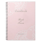 Roze Elegant Lace Weddenschap Notitieboek (Voorkant)