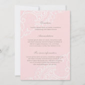 Roze  Elegant Lace Wedding Kaart (Voorkant)