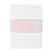 Roze Elegant Lace Wedding Uitnodigingen Wikkel (Achterkant Voorbeeld)