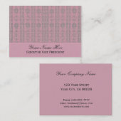Roze Elegant Patroon Visitekaartje (Voorkant / Achterkant)
