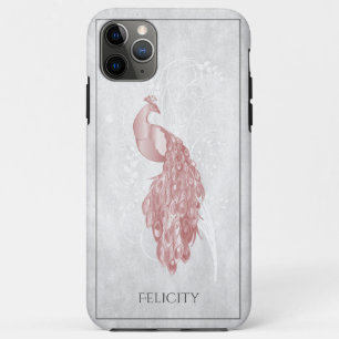 Roze Elegant Peacock Hoesje-Mate iPhone Case