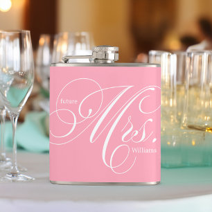 Roze Elegant Script Future Mrs. Heupfles