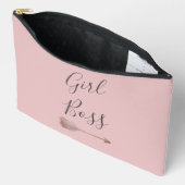 Roze Elegant Script Meisje Boss Etui (Open)