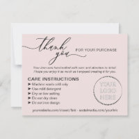 Roze Elegant Small Business Instructions Care