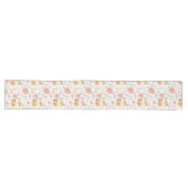 Roze Elegant Wildflower Roos Pattern Lange Tafelloper (Horizontaal)