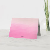 Roze elegante bedankkaart (Achterkant)