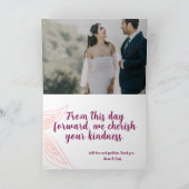 Roze elegante bedankkaart (Binnen)