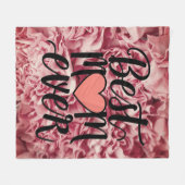  roze elegante beste mam ooit bloemig fleece deken (Voorkant (Horizontaal))