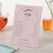 Roze Elegante Boog Schoonheidssalon QR Code Reclamebord Met Voetstuk (Insitu)