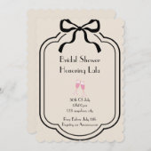 Roze elegante bruidsshower uitnodiging (Voorkant / Achterkant)