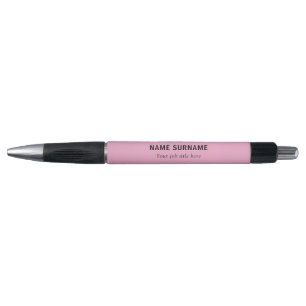Roze Elegante Moderne Naam Titel Design pen