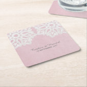 Roze elegante Onderzetters voor papier (Schuin)