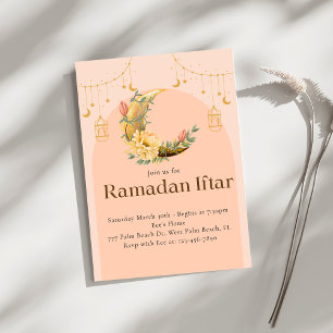 Roze Elegante Ramadan Iftar uitnodiging