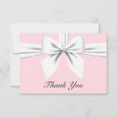 Roze Elegante Tiffany Parels Fancy Feestelijke Bri Bedankkaart (Voorkant)