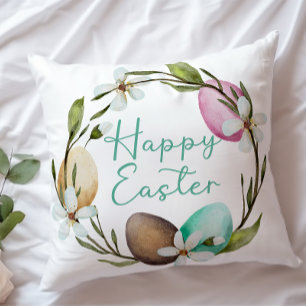 Roze elegante Waterverf van de roze paaseieren Kussen
