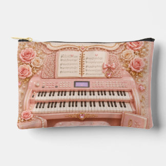 Roze Elektronische Orgel Muziek Cosmetische Tas