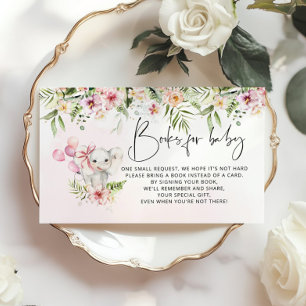 Roze Elephant-boeken voor kaart van baby