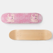 Roze Elephant Damask Skateboard (Horizontaal)