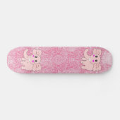 Roze Elephant Damask Skateboard (Horizontaal)