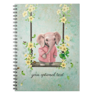Roze Elephant Spiral Foto Notitieboek