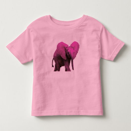 Roze Elephant Toddler T-shirt (Voorkant)
