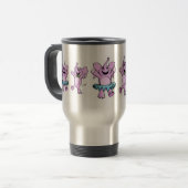 Roze Elephants Logo Travel Mug Reisbeker (Voorkant links)