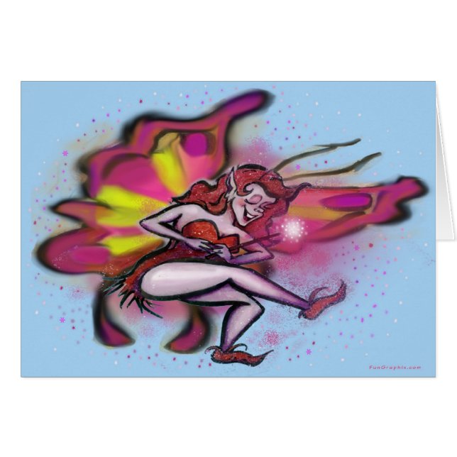 Roze Elf Kaart (Voorkant Horizontaal)